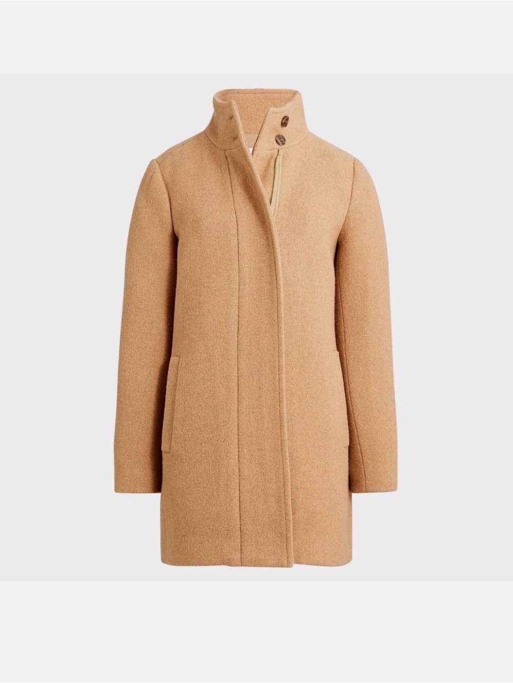 NWT J. Crew City Coat Wool Camel Tan Size 2
